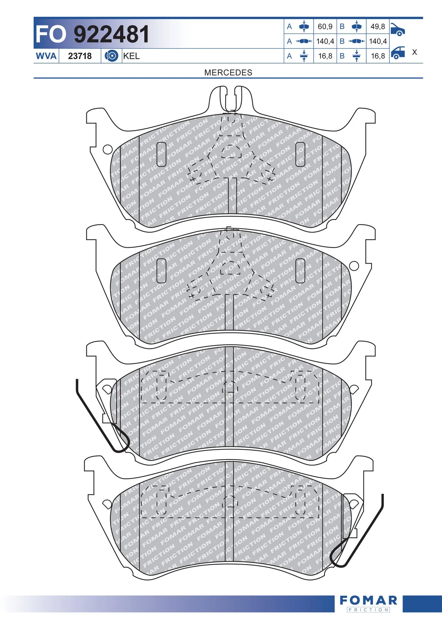 Brake Pad Set, disc brake